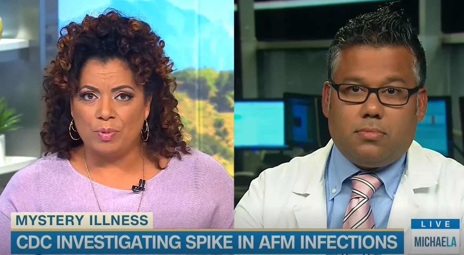 Dr. Bansal appearing as a medical expert on CNN